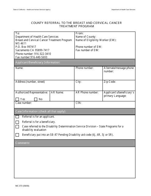 Form MC373  Printable Pdf