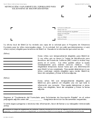 Formulario MC368M Suplemento Del Formulario Para Solicitantes De Inscripcion Rapida - California (Spanish), Page 2