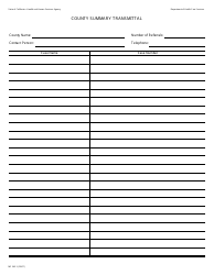 Document preview: Form MC363 S County Summary Transmittal - California