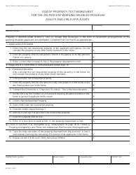 Document preview: Form MC338 C Ssi/SSP Property Test Worksheet for the 250 Percent Working Disabled Program - Adults and Child Applicants - California