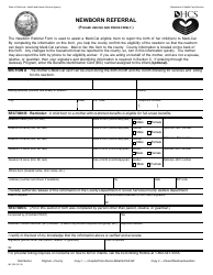 Document preview: Form MC330 Newborn Referral - California