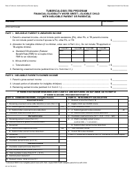Form MC280 TB Tuberculosis (Tb) Program Financial Eligibility Work Sheet - Eligible Child With Ineligible Parent or Parent(S) - California