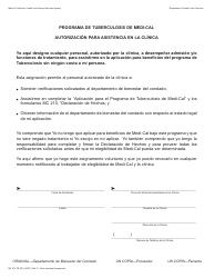 Formulario MC274 TB (SP) Programa De Tuberculosis De Medi-Cal Applicacion - California (Spanish), Page 3