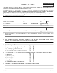 Document preview: Form MC273 Work Activity Report - California