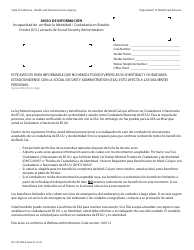 Document preview: Formulario MC239 DRA-6 Aviso De Informacion - Incapacidad De Verificar La Identidad / Ciudadania En Estados Unidos (U.S.) a Traves De Social Security Administration - California (Spanish)
