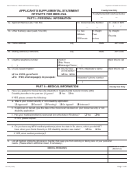 Form MC223 Applicant&#039;s Supplemental Statement of Facts for Medi-Cal - California