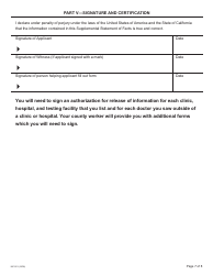 Form MC223 Applicant&#039;s Supplemental Statement of Facts for Medi-Cal - California, Page 7