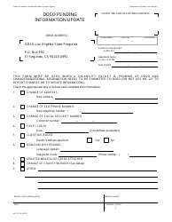 Document preview: Form MC222 LA Ddsd Pending Information Update - California