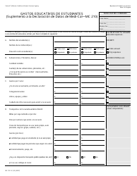 Document preview: Formulario MC210 Suplemento S-E Gastos Educativos De Estudiantes (Suplemento a La Declaracion De Datos De Medi-Cal) - California (Spanish)