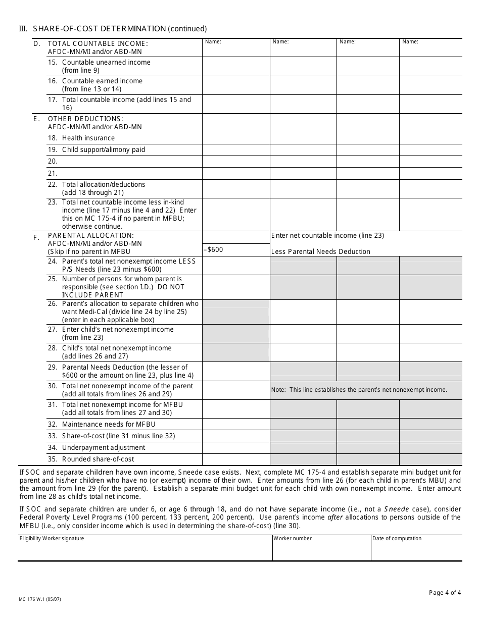 Form Mc176 W1 Fill Out Sign Online And Download Printable Pdf California Templateroller 8266