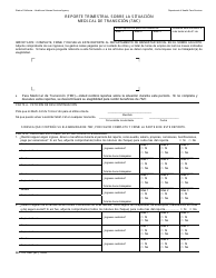 Document preview: Formulario MC176 TMC Reporte Trimestral Sobre La Situacion Medi-Cal De Transicion (Tmc) - California (Spanish)