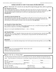 Form MC176 S Medi-Cal Status Report - California (Vietnamese), Page 2