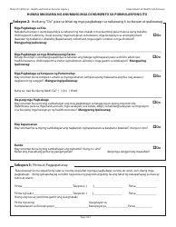 Form MC176 S Medi-Cal Status Report - California (Tagalog), Page 2
