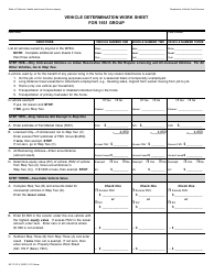 Document preview: Form MC176 P-V Vehicle Determination Worksheet for 1931 Group - California
