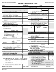 Document preview: Form MC176 P Property Reserve Work Sheet - California