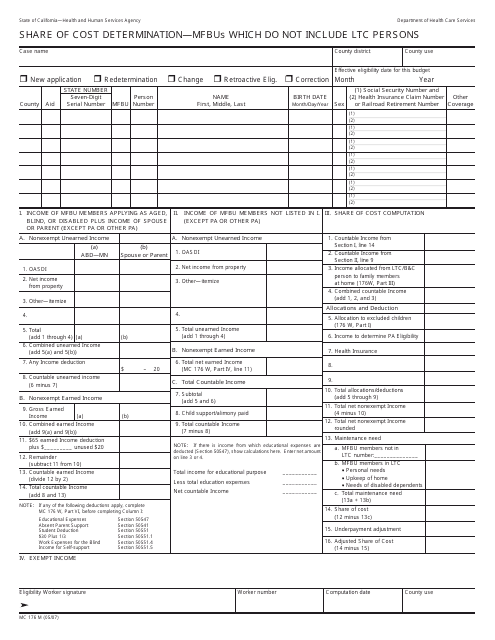 Form MC176 M - Fill Out, Sign Online and Download Printable PDF ...