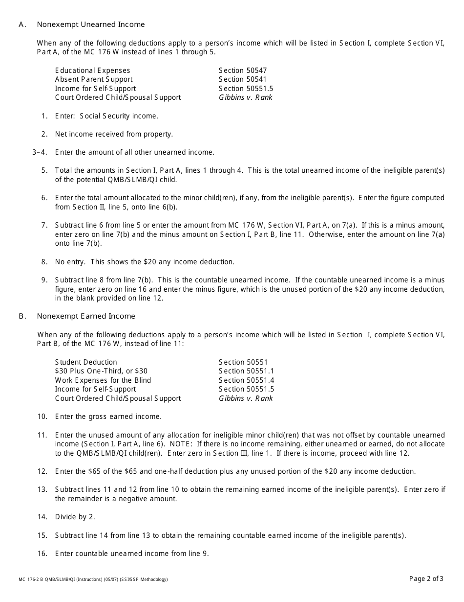 Form MC1762B QMB/SLMB/QI Fill Out, Sign Online and Download