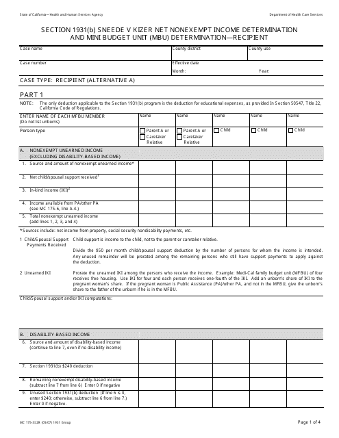 Form MC175-3I.2R  Printable Pdf