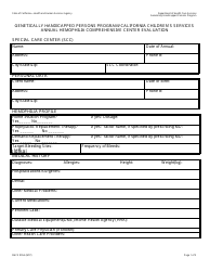 Document preview: Form DHCS9054 Annual Hemophilia Comprehensive Center Evaluation - California