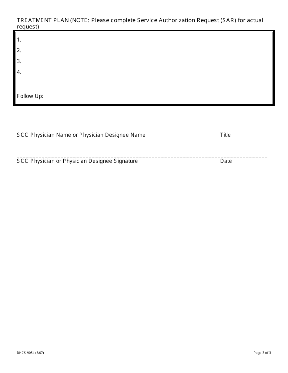 Form DHCS9054 Annual Hemophilia Comprehensive Center Evaluation - California, Page 3
