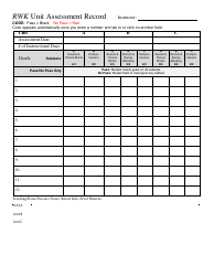 Document preview: Rwk Unit Assessment Record Template