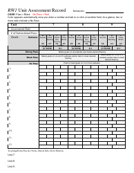 Rw1 Unit Assessment Record Template - Black and Red, Page 3