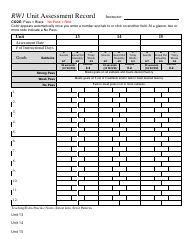 Rw1 Unit Assessment Record Template - Black and Red, Page 5