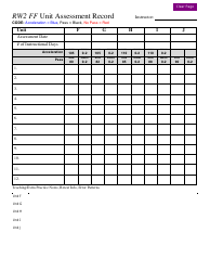 Rw2 Ff Unit Assessment Record Template, Page 2
