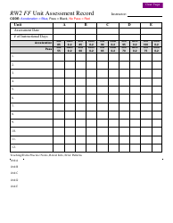 Document preview: Rw2 Ff Unit Assessment Record Template