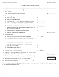 Document preview: Form DHCS7037 Pickle Resource Work Sheet - California