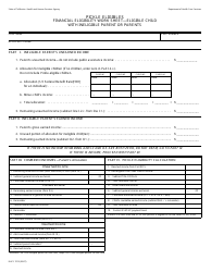 Document preview: Form DHCS7019 Pickle Eligibles Financial Eligibility Work Sheet - Eligible Child With Ineligible Parent or Parents - California