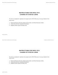 Form DHCS7013 Change of Status Liens - California, Page 2