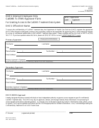 Document preview: Form DHCS5101 (ADP100179) Caloms Tx Itws Approver Form - California