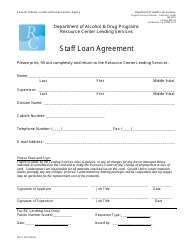 Document preview: Form DHCS5018 Staff Loan Agreement - California