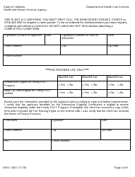 Form DHCS4001 Family Pact Program Retroactive Eligibility Certification (Rec) - California, Page 4