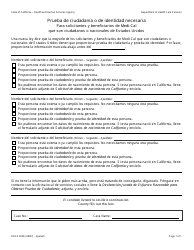 Document preview: Formulario DHCS0006 Prueba De Ciudadania O De Identidad Necesaria - California (Spanish)
