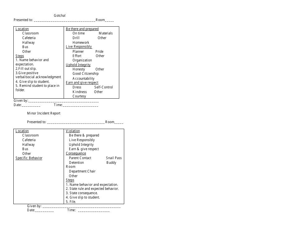 Minor Incident Report Template - Fill Out, Sign Online and Download PDF ...