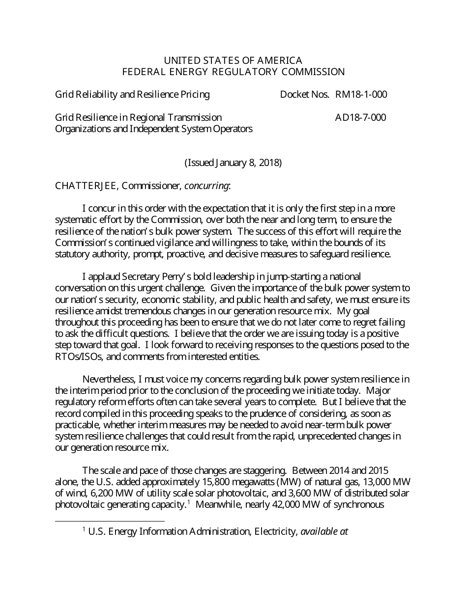 Docket Nos. Rm18-1-000 - Grid Reliability and Resilience Pricing, Page 23