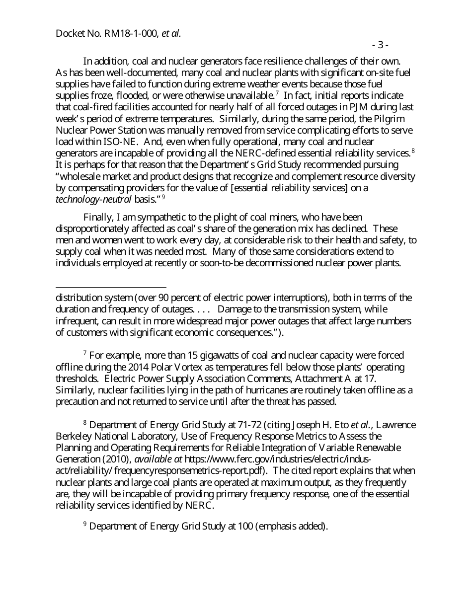 Docket Nos. Rm18-1-000 - Grid Reliability and Resilience Pricing, Page 29