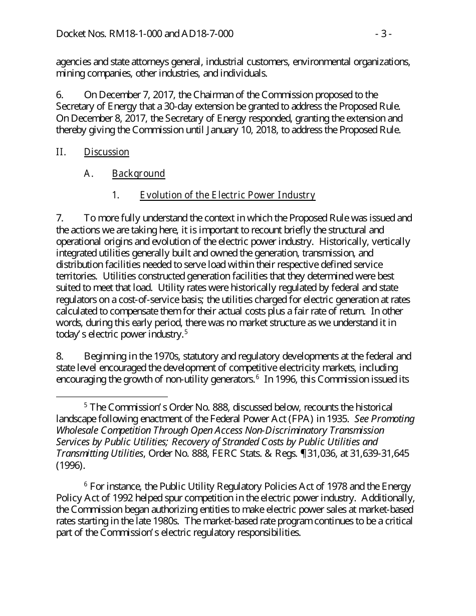 Docket Nos. Rm18-1-000 - Grid Reliability and Resilience Pricing, Page 3