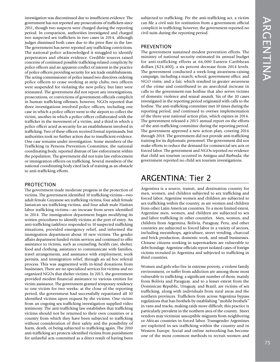Trafficking in Persons Report: Country Narratives (A-C), Page 11