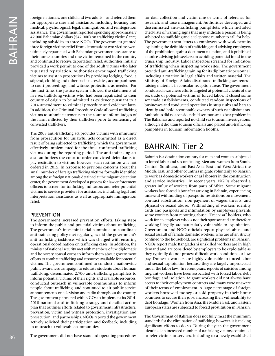 Trafficking in Persons Report: Country Narratives (A-C), Page 22
