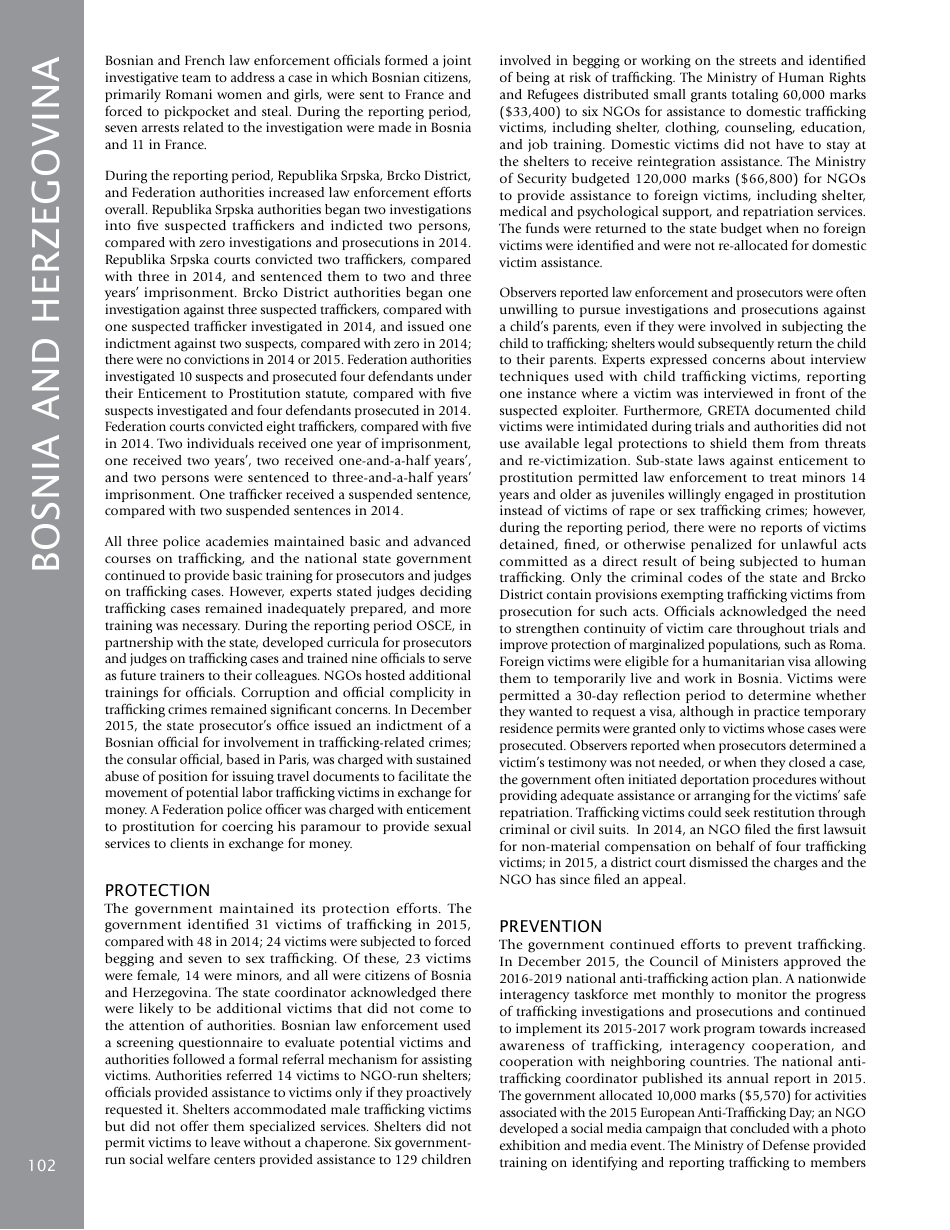 Trafficking in Persons Report: Country Narratives (A-C), Page 38