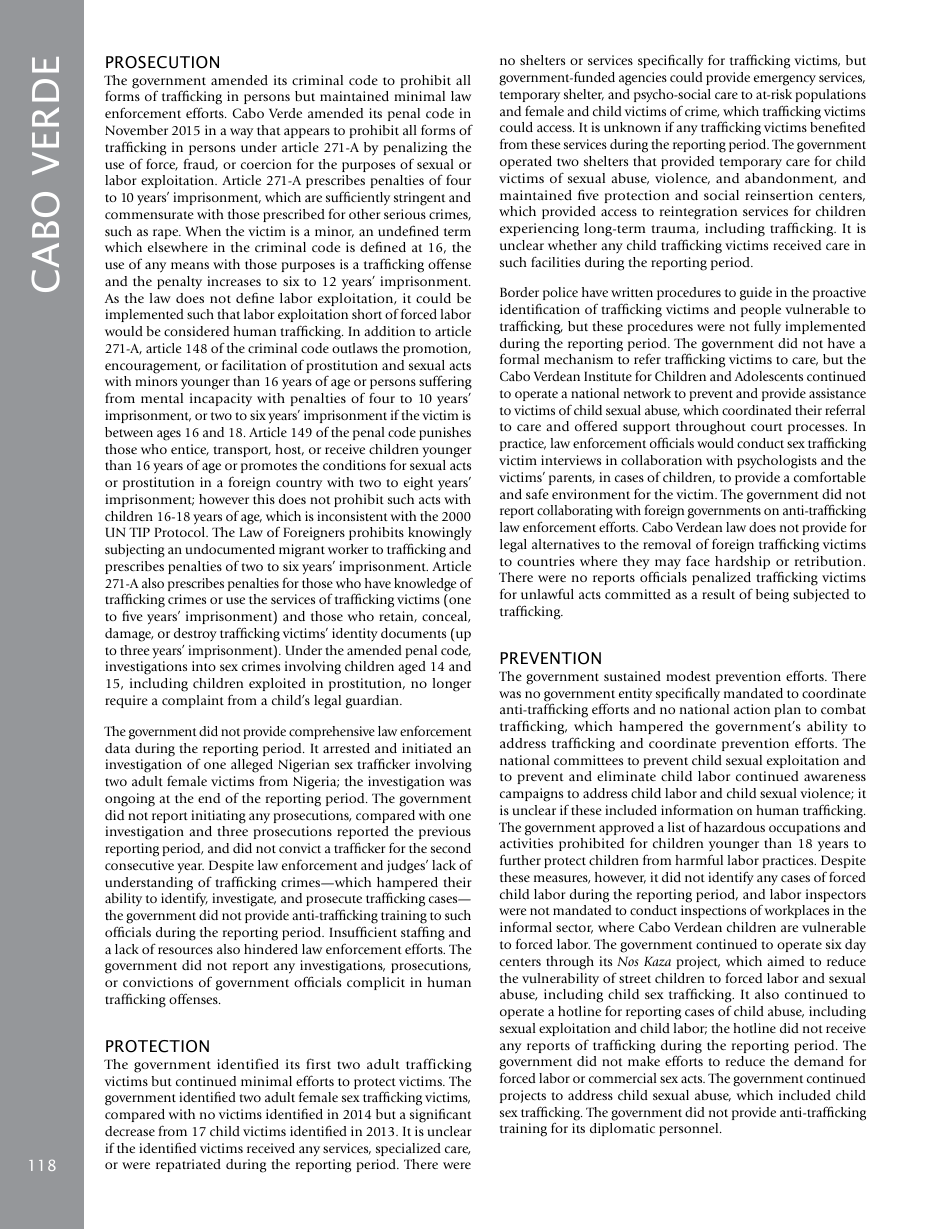 Trafficking in Persons Report: Country Narratives (A-C), Page 54