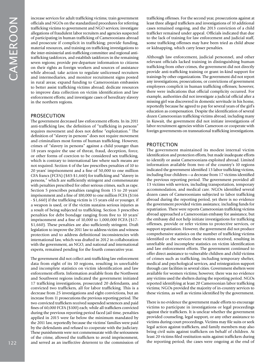 Trafficking in Persons Report: Country Narratives (A-C), Page 58