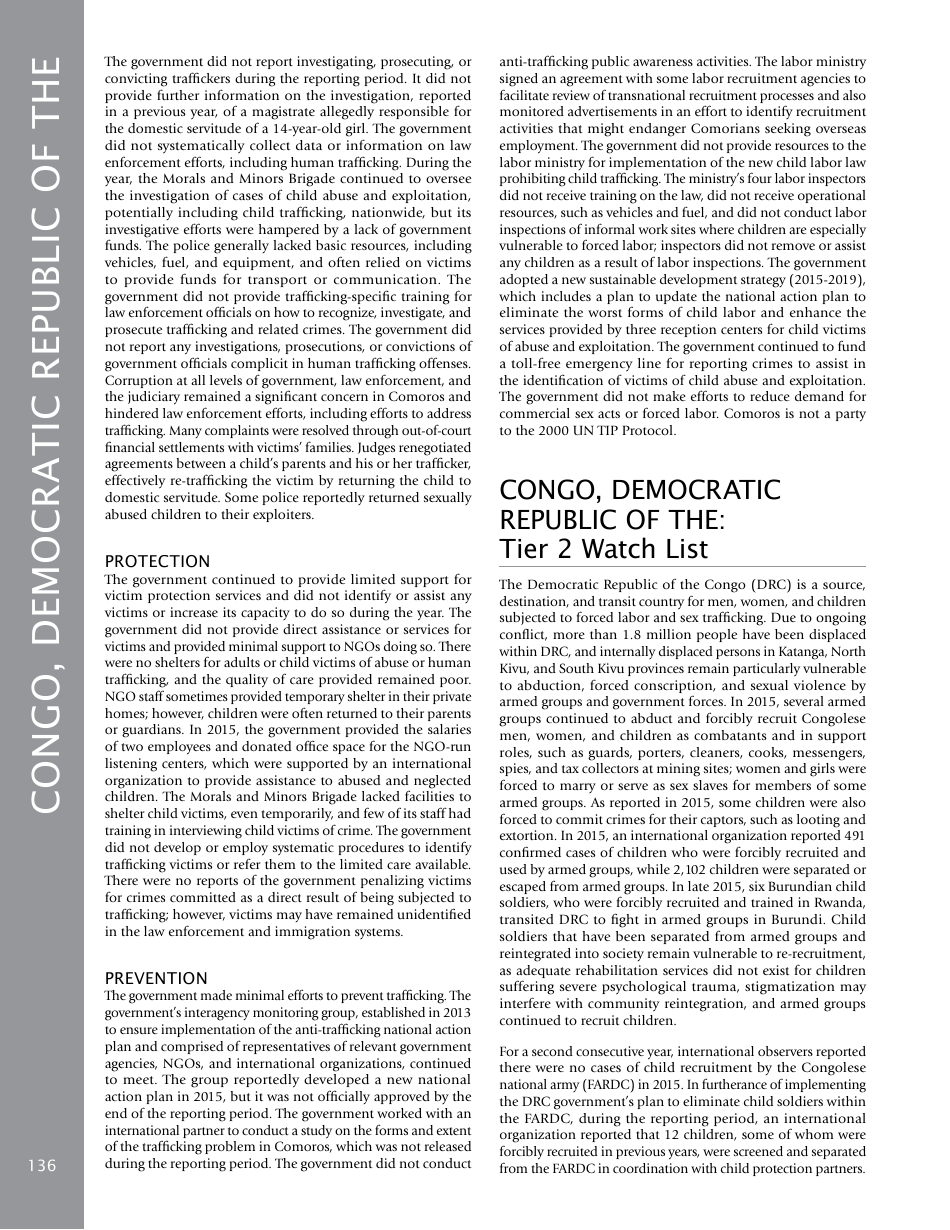 Trafficking in Persons Report: Country Narratives (A-C), Page 72