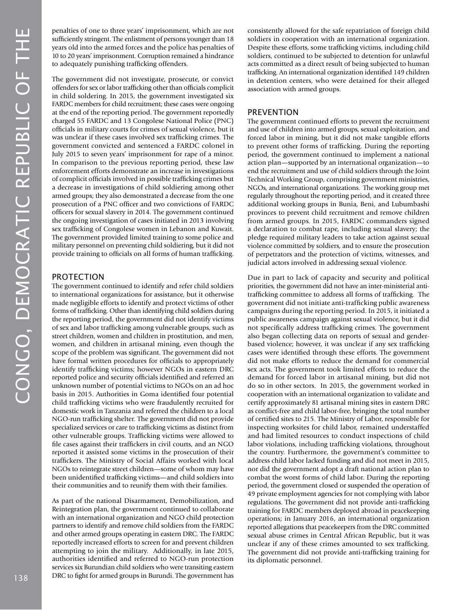 Trafficking in Persons Report: Country Narratives (A-C), Page 74