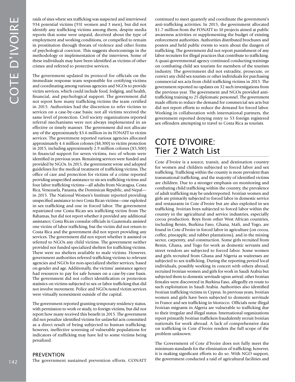 Trafficking in Persons Report: Country Narratives (A-C), Page 78