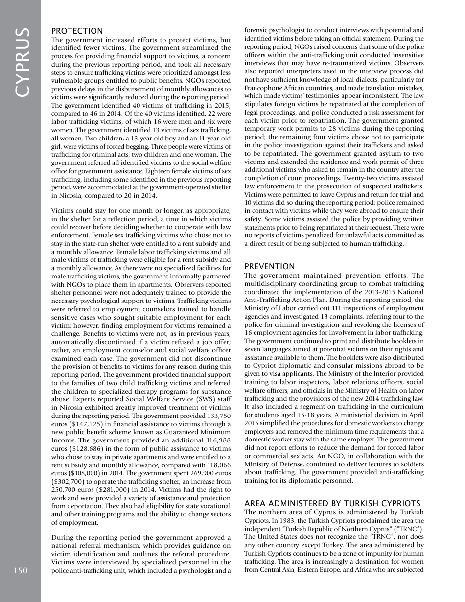 Trafficking in Persons Report: Country Narratives (A-C), Page 86