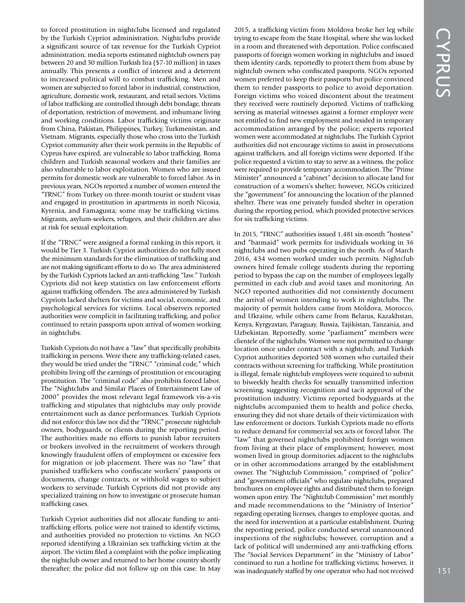 Trafficking in Persons Report: Country Narratives (A-C), Page 87